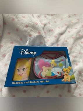 tinkerbell handbag and bandana gift set, brand new in box🩷